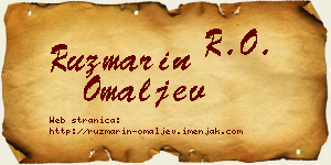 Ruzmarin Omaljev vizit kartica
